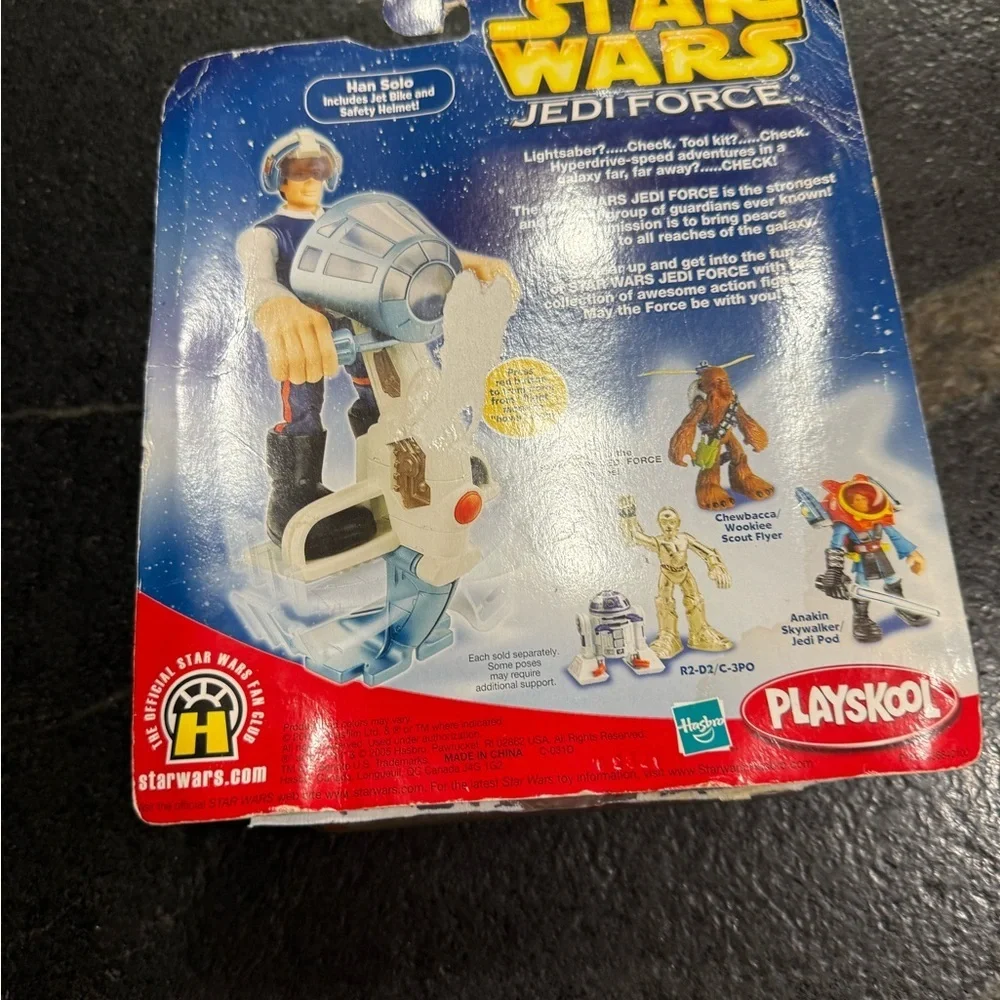 Hasbro 2005 Han Solo Star Wars Jedi Force Figure, Playskool Heroes, Chunky, 6” - Picture 7 of 8